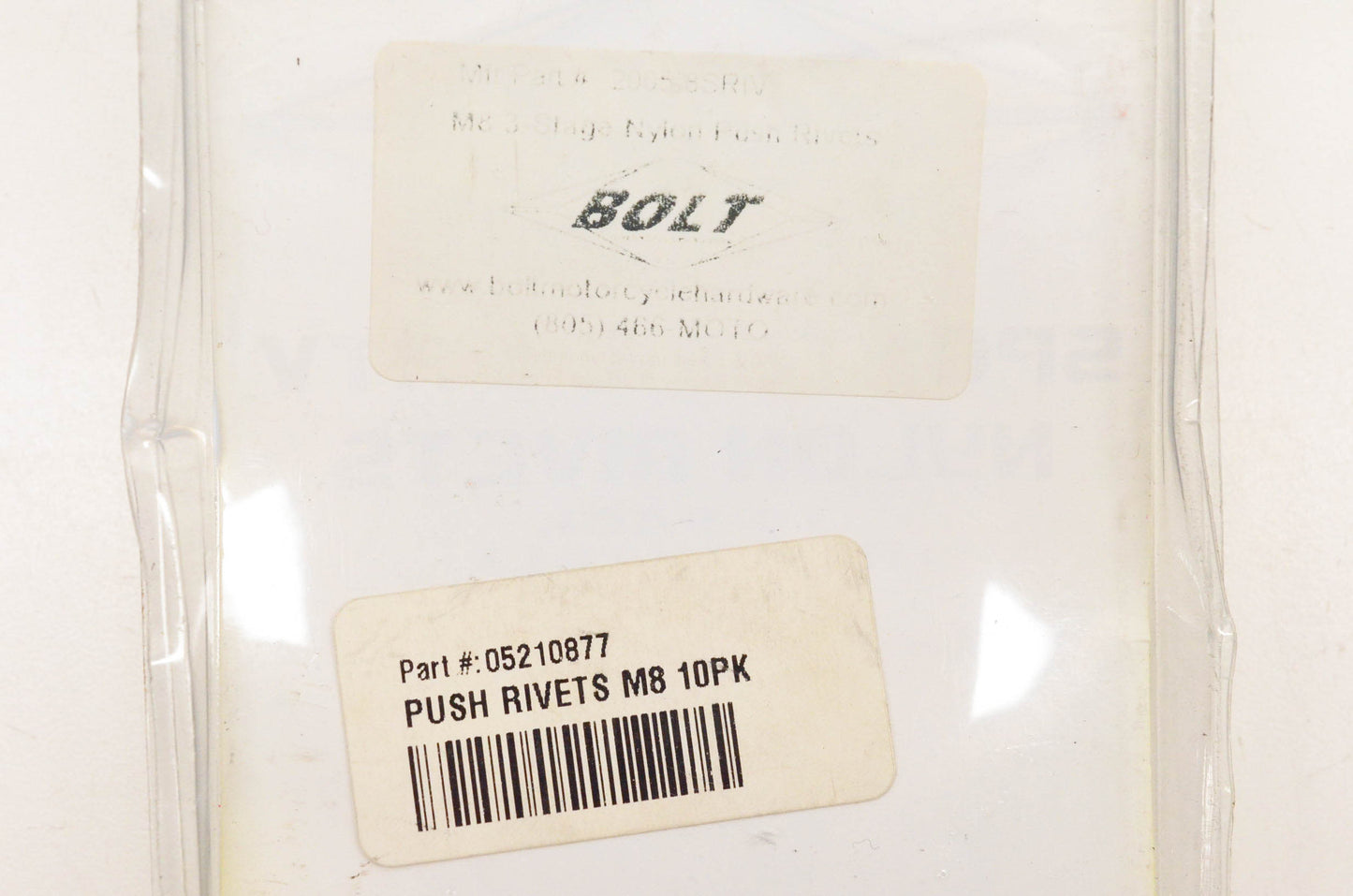 Bolt 05210877, 2005-8SRIV Push Rivet QTY 10 NOS