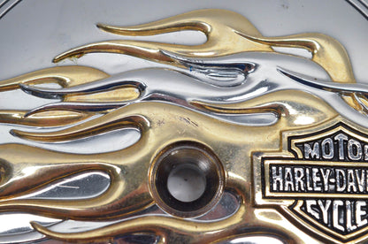 New OEM Harley-Davidson Air Intake Cover Gold Flames NOS