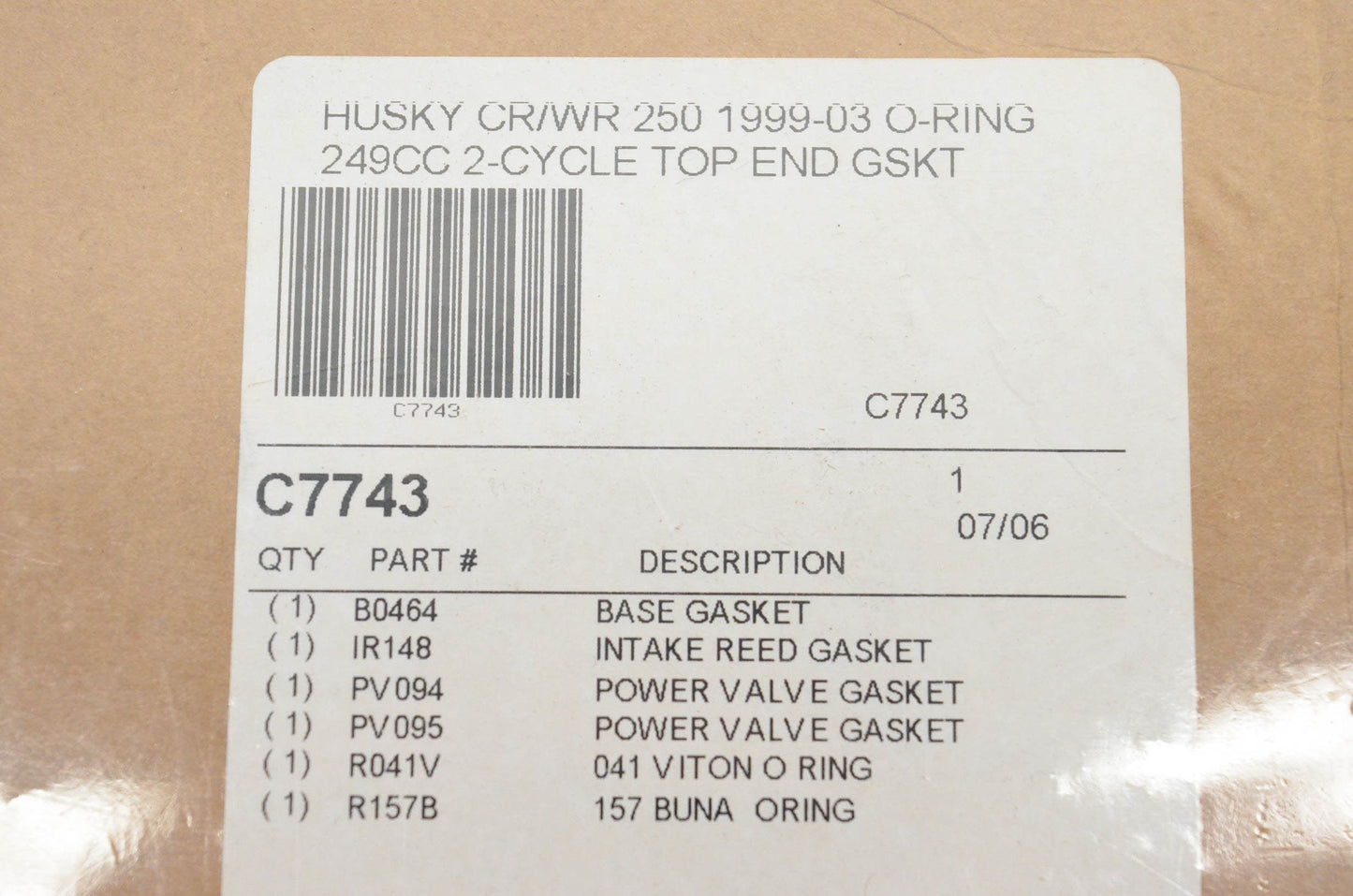 Cometic C7743 Top End Gasket Kit NOS