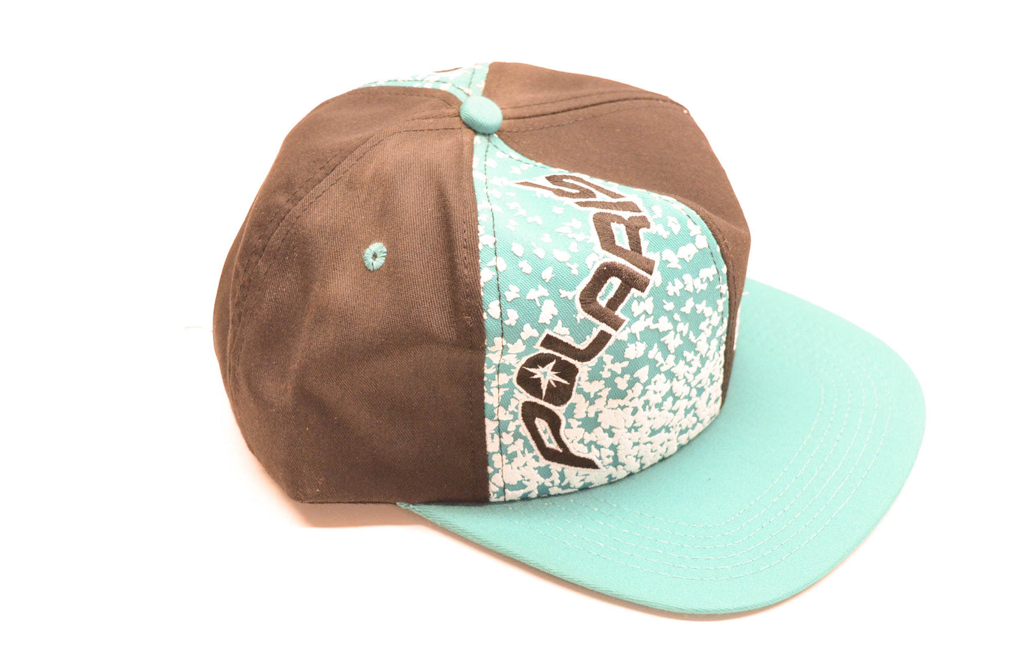New OEM Polaris Vintage Teal Snowmobile Snapback Baseball Cap NOS