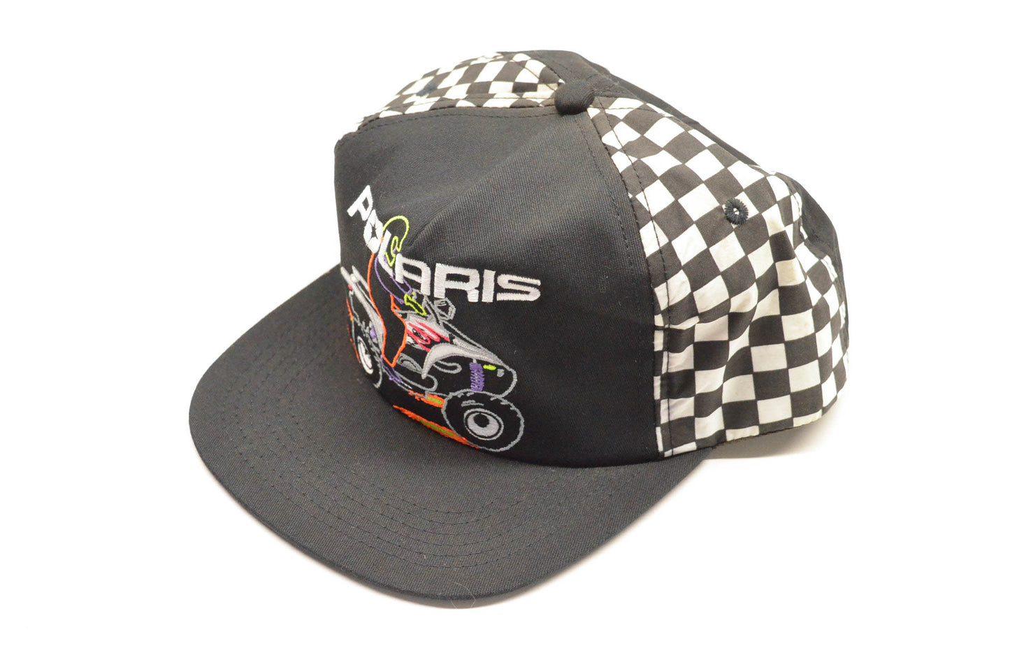 New OEM Polaris Vintage Black ATV Snapback Baseball Cap NOS
