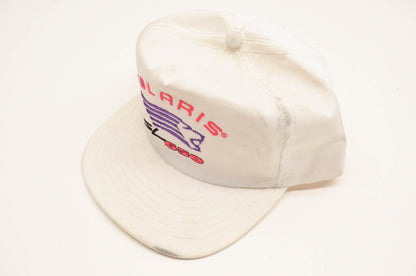 New OEM Polaris Vintage White SL650 Snapback Baseball Cap NOS