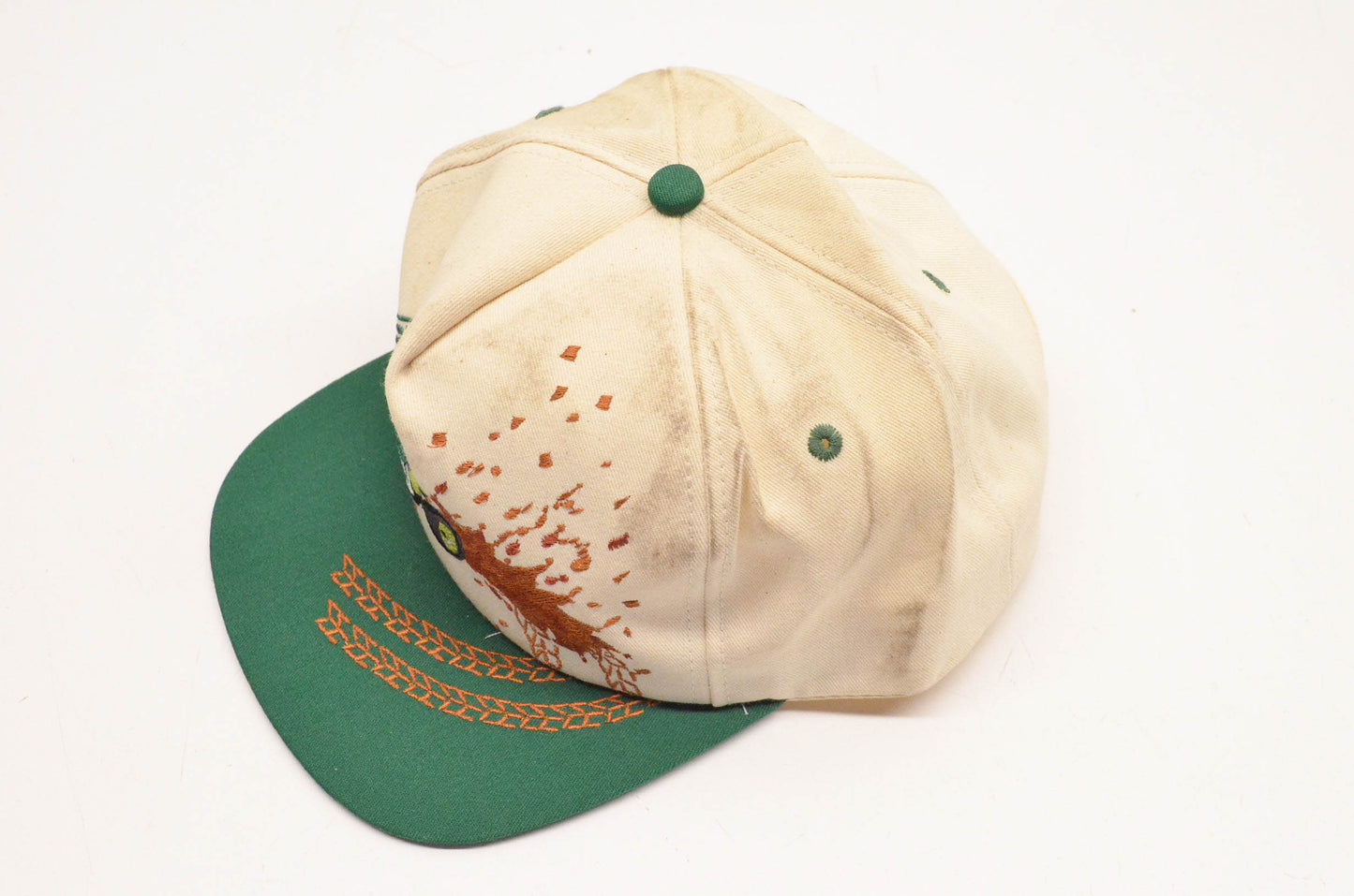 New OEM Polaris Vintage Canvas Green ATV Snapback Baseball Cap NOS