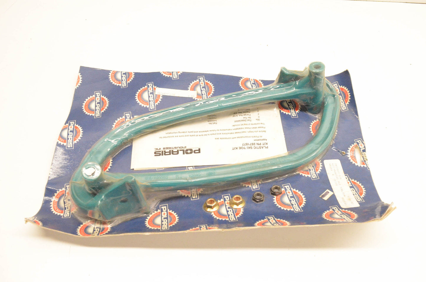 New OEM Polaris 2871877 Teal Plastic Ski Toe Kit NOS