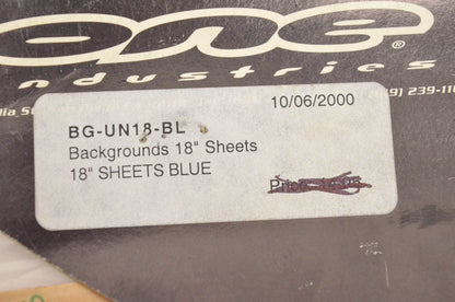 One Industries BG-UN18-BL Backround 18" Sheets Blue NOS