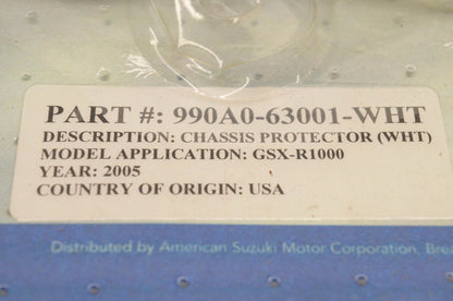 New OEM Suzuki 990A0-63001-WHT Chassis Protector White NOS