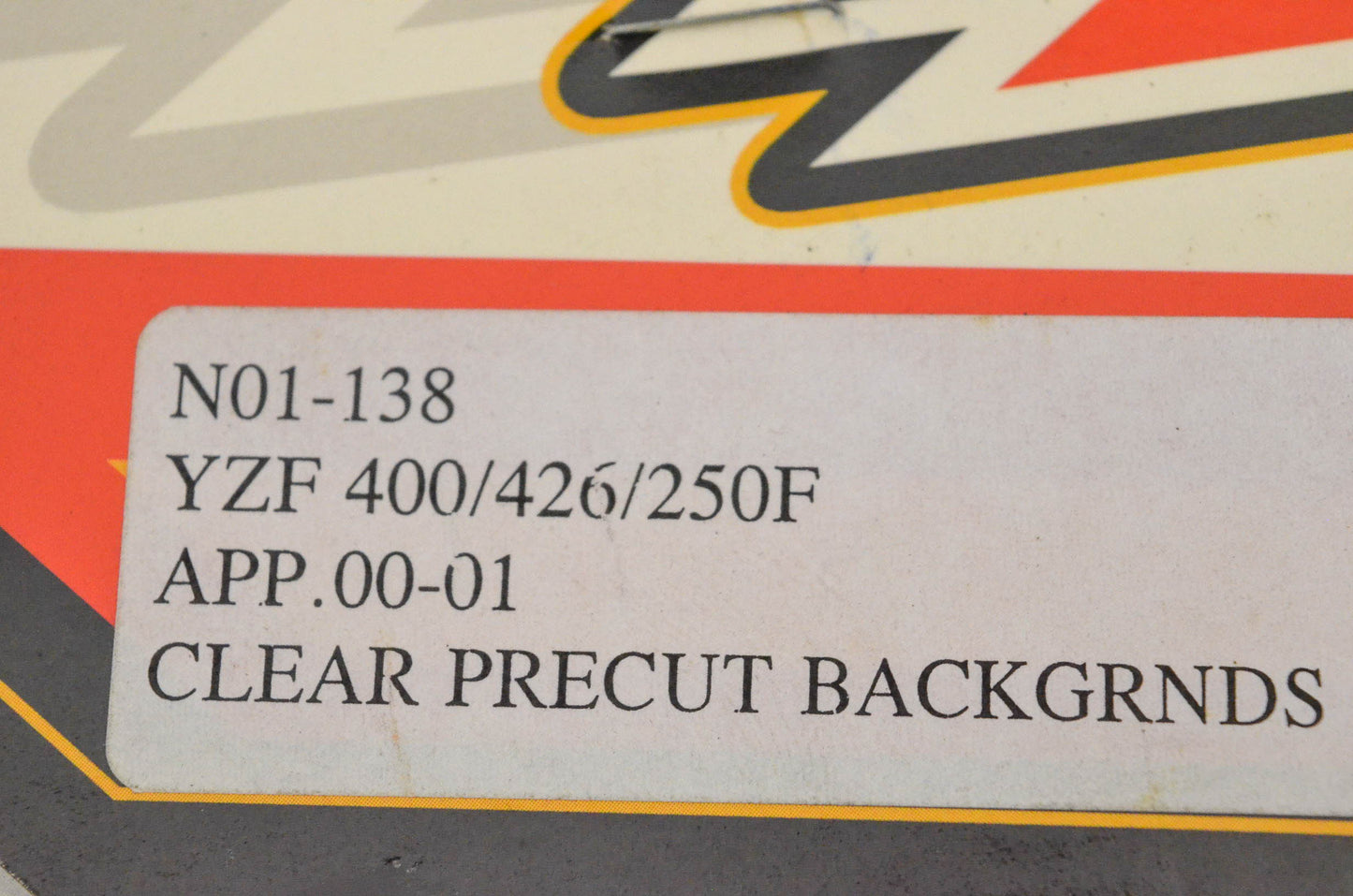 N-Style N01-138 Pre Cut Background Clear NOS