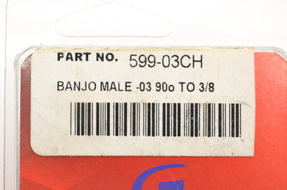 Goodridge 599-03CH Banjo Male -03 90o TO 3/8 NOS