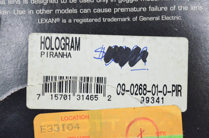 Scott USA 09-0268-01-0-PIR, 090268-01 Piranha Hologram Replacement Lens Set NOS