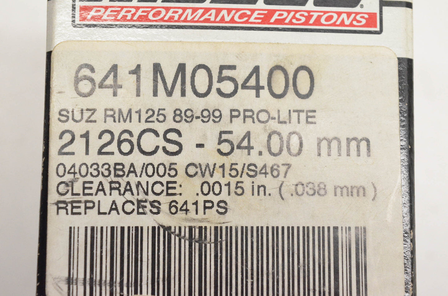 Wiseco 641M05400 Piston Kit NOS