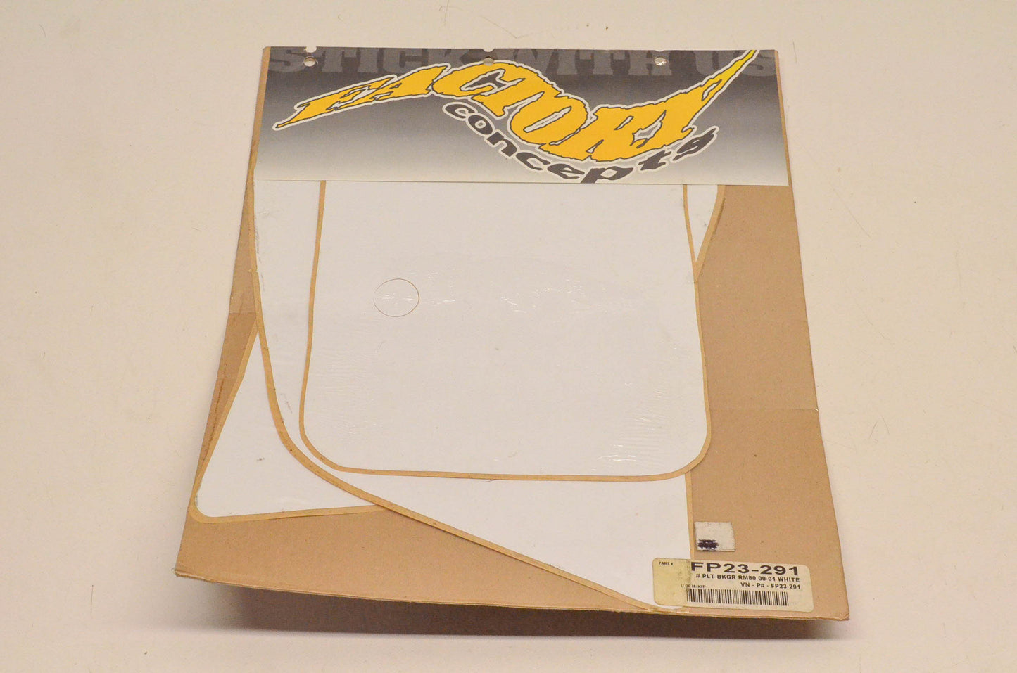 Factory Concepts FP23-291 Plate Background White NOS