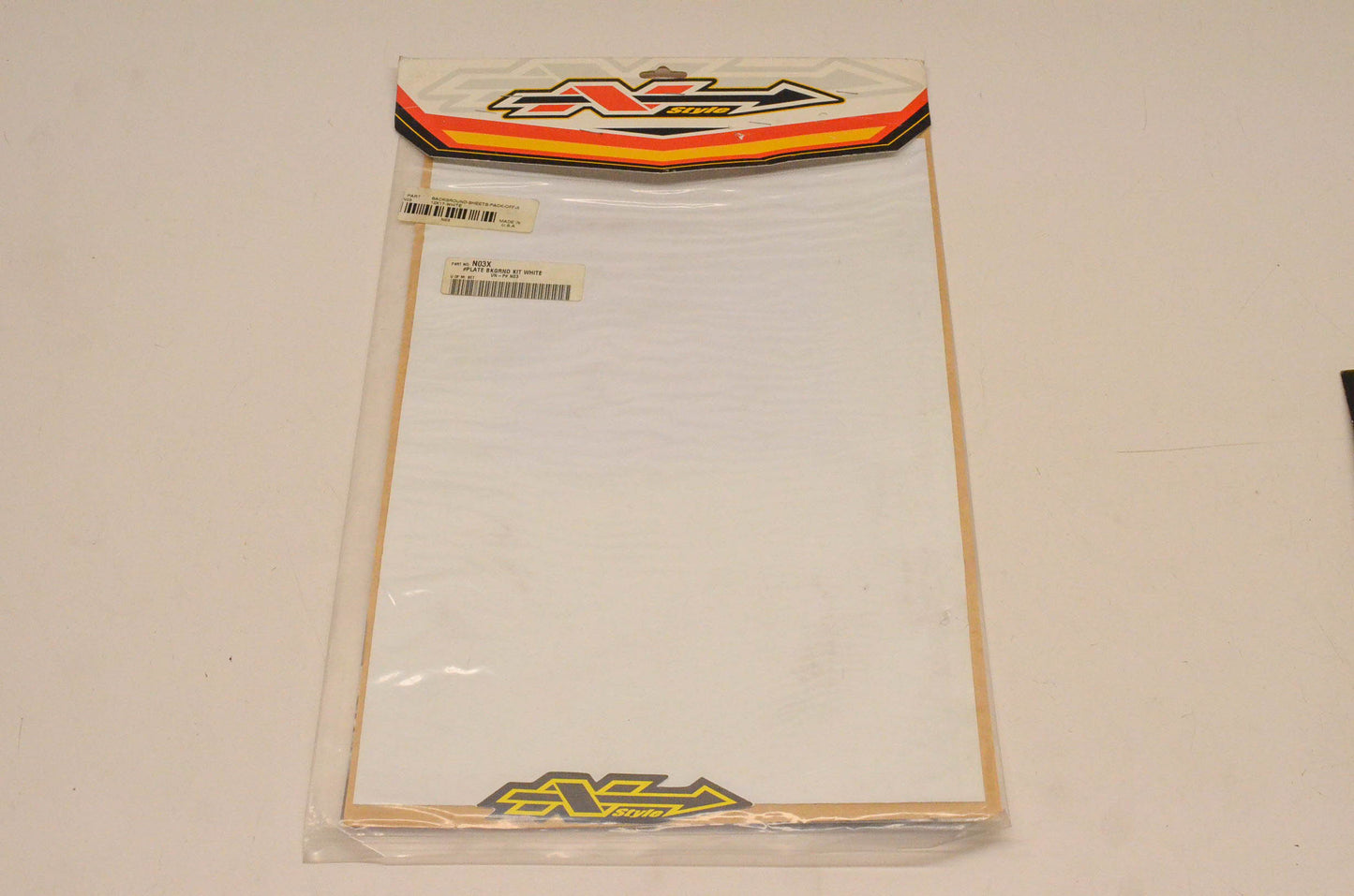 N-Style N03X Number Plate Background Kit White NOS
