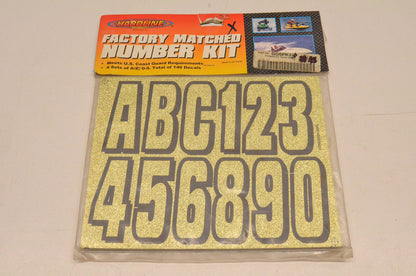 Hardline GOSPK320 Factory Matched Number Kit Gold Glitter NOS