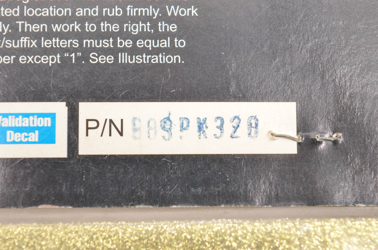Hardline GOSPK320 Factory Matched Number Kit Gold Glitter NOS