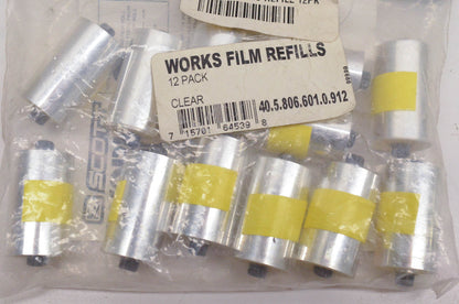Scott Works 26020094 Works Refill Clear Film Qty 12 NOS