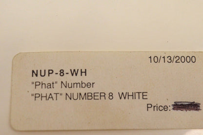 One Industries NUP-8-WH "Phat" Number 8 White NOS