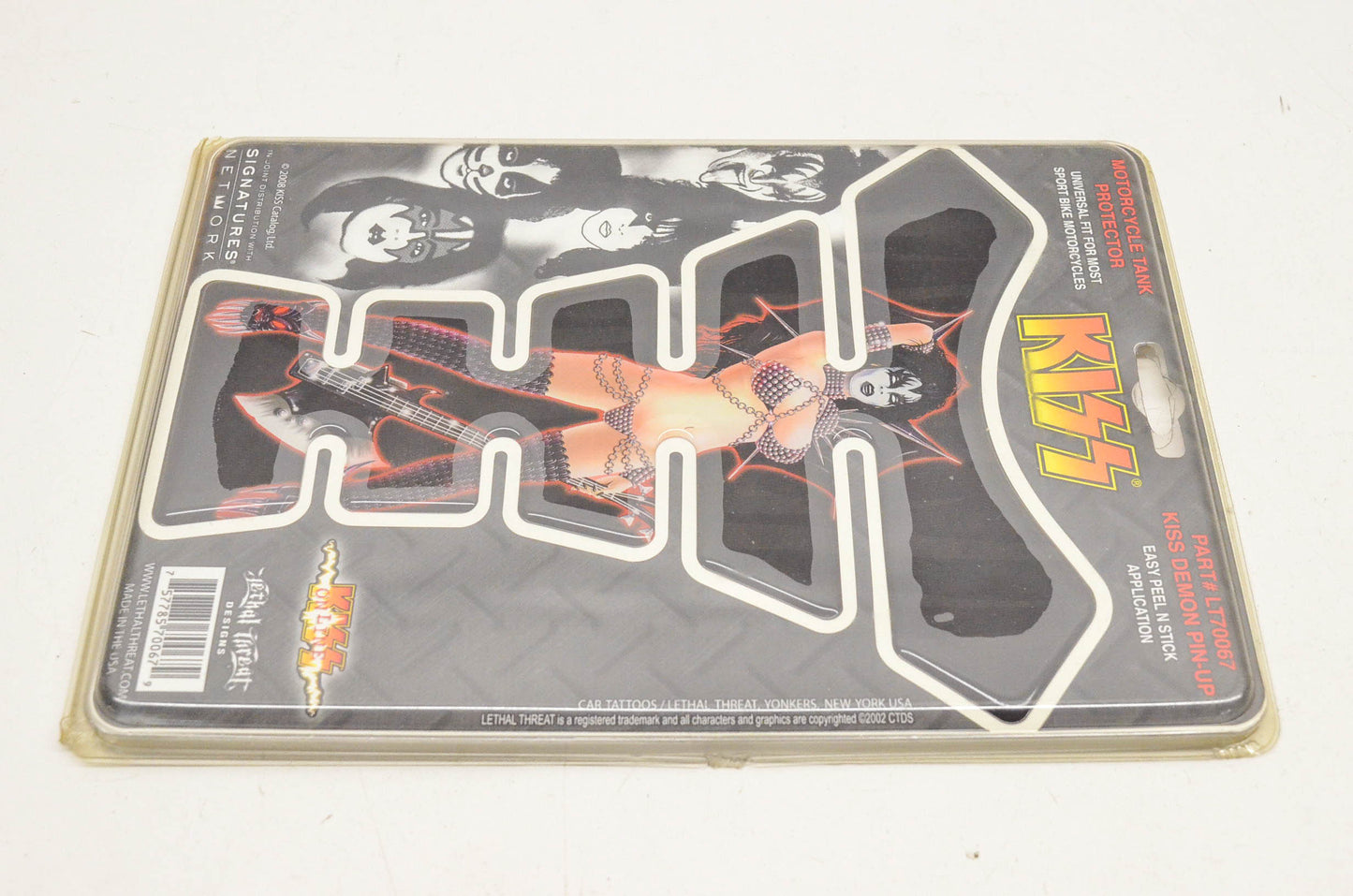 Lethal Threat LT70067 Kiss Demon Pin-Up Motorcycle Tank Protector NOS
