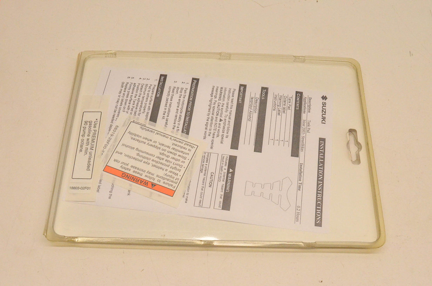 New OEM Suzuki 990A0-64040 Speed Vision Tank Pad NOS