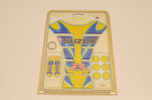 Keiti TS031 Suzuki Protective Tank Pad Yellow And Blue NOS