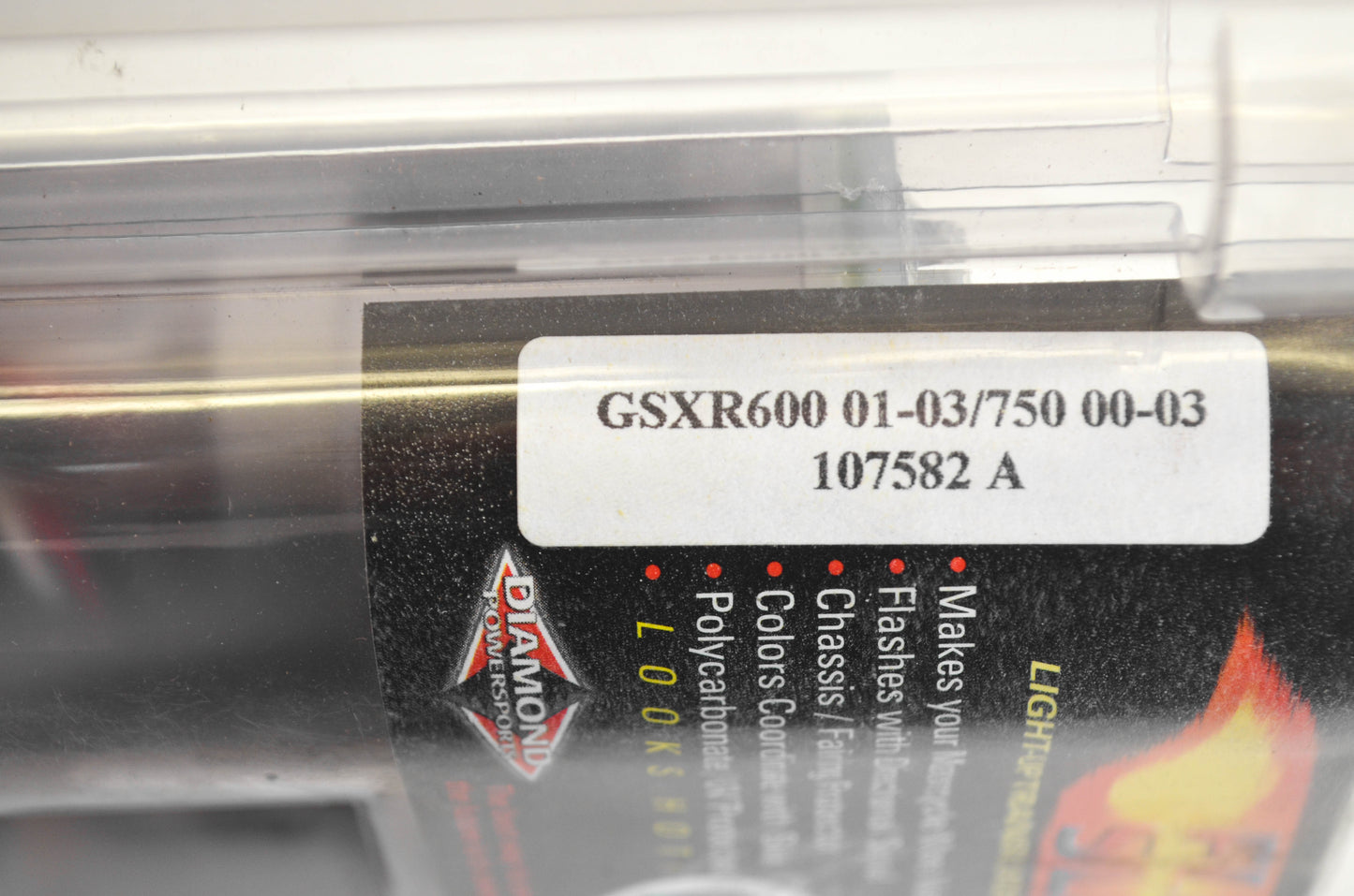Diamond Powersports GSXR600 01-03/750 00-03, 107582 A Flame Slider NOS