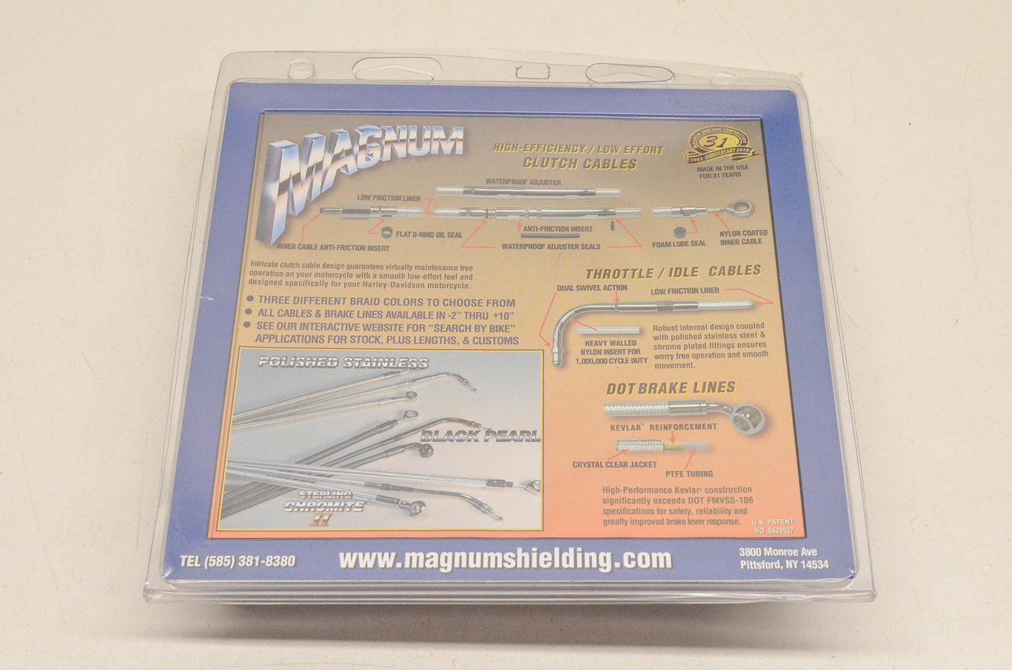 Magnum 1741-0344, 37231 Sterling Chromite II Brake Cable NOS