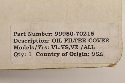 New OEM Suzuki 99950-70215 Oil Filter Cover NOS