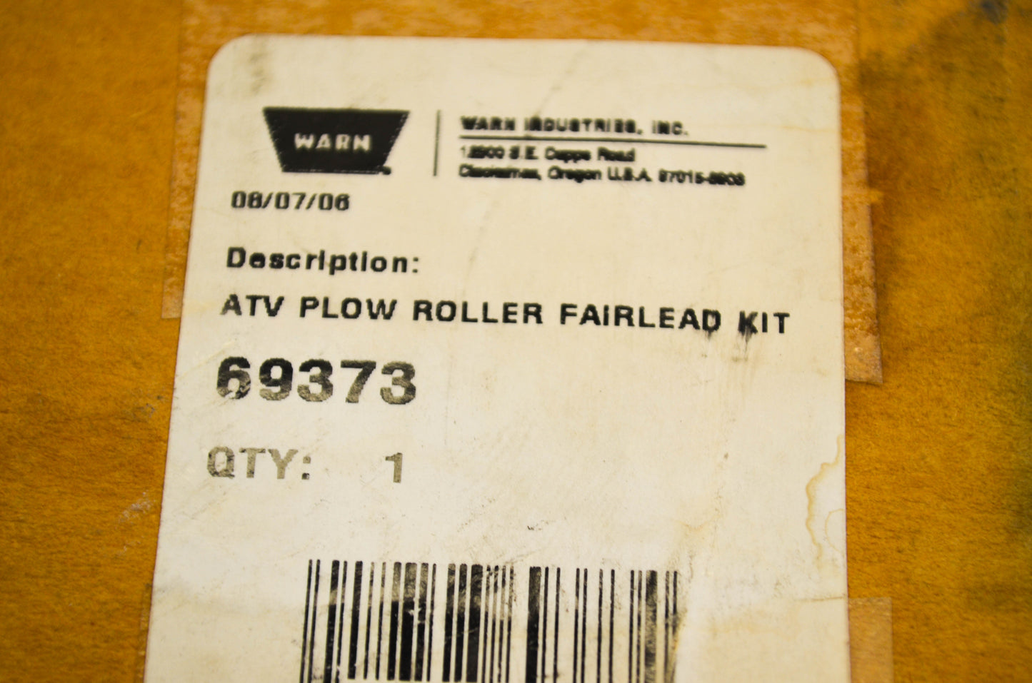 Warn 69373 Plow Roller Fairlead NOS