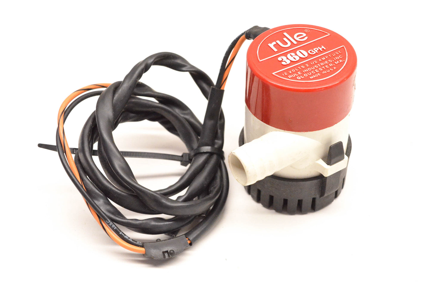 Rule 6645-01-457-6350 360 GPH 12v 2.5a Pump NOS