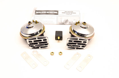 Drag Specialties DS-272128 Chrome Electric Twin Horn Kit NOS