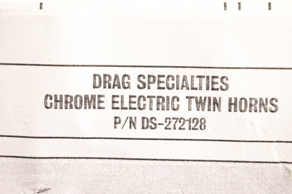 Drag Specialties DS-272128 Chrome Electric Twin Horn Kit NOS