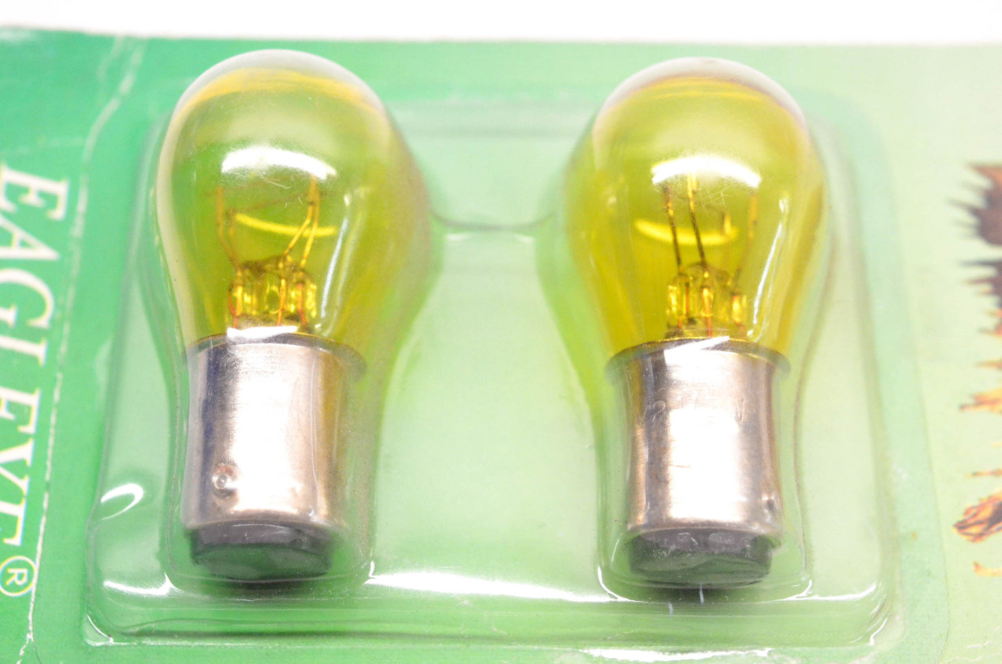 Eagleye Auto Tech S25 Yellow Halogen S25 Bay15D Yellow Bulbs Qty 2 NOS