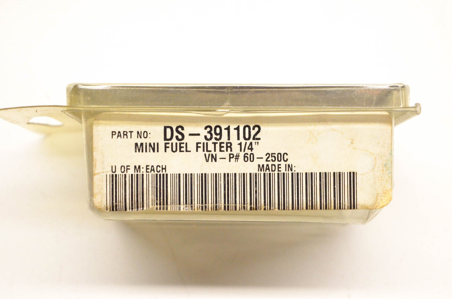Golan DS-391102, 60-250C Mini 1/4" Fuel Filter NOS