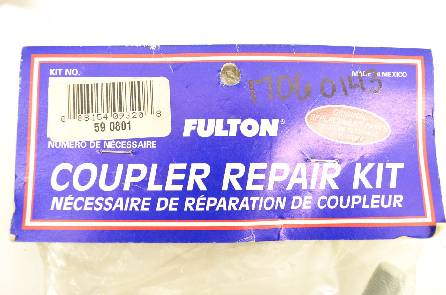 Fulton 59 0801 Coupler Repair Kit NOS