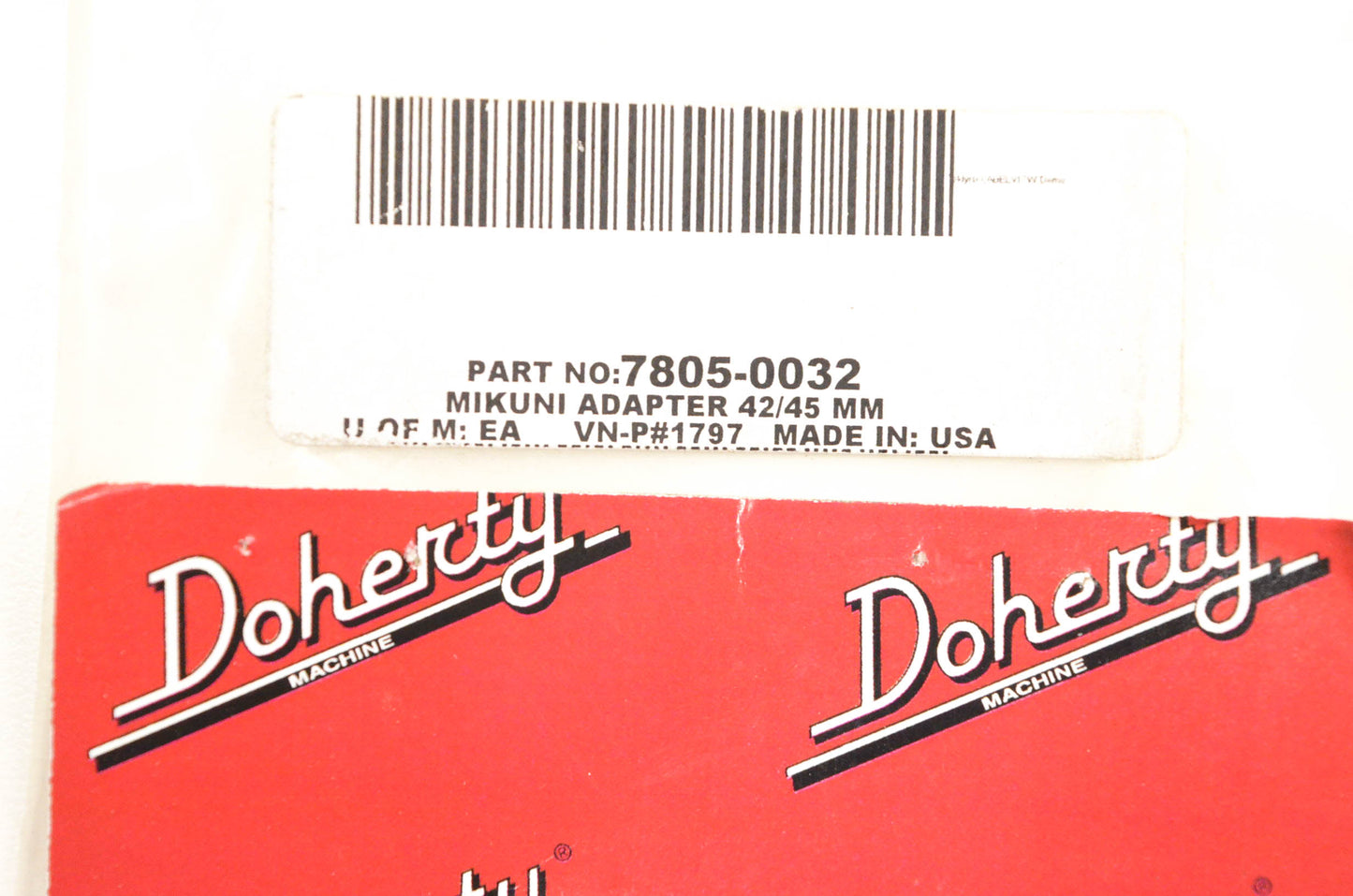 Doherty 7805-0032, 1797 Carburetor Adapter Kit NOS