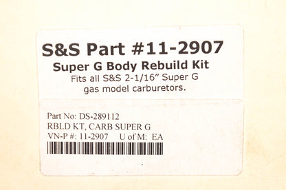 S&S 11-2907, DS-289112 Super G Body Carburetor Rebuild Kit NOS