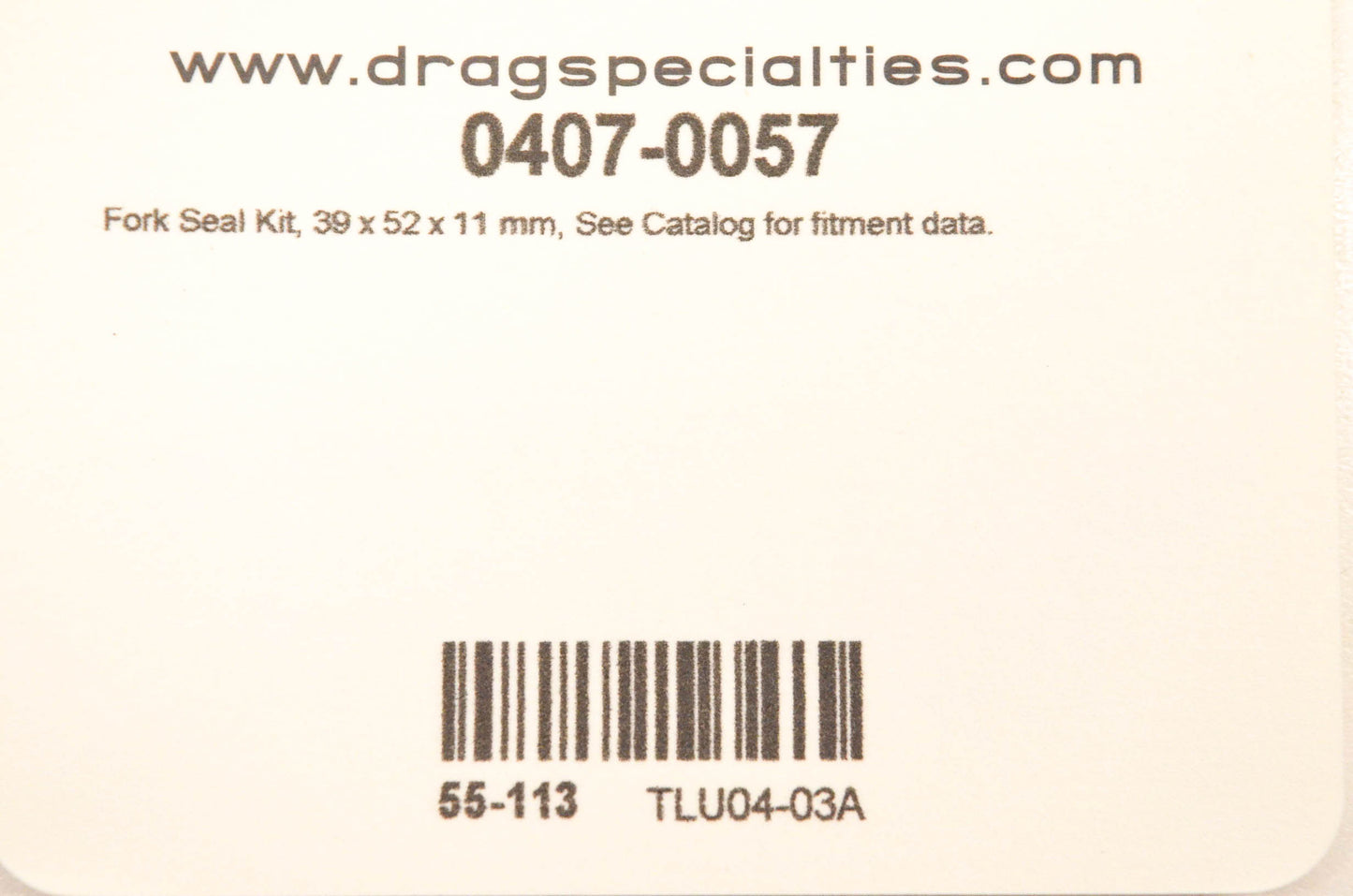 Drag Specialties 0407-0057, 55-113 Fork Seal Kit NOS