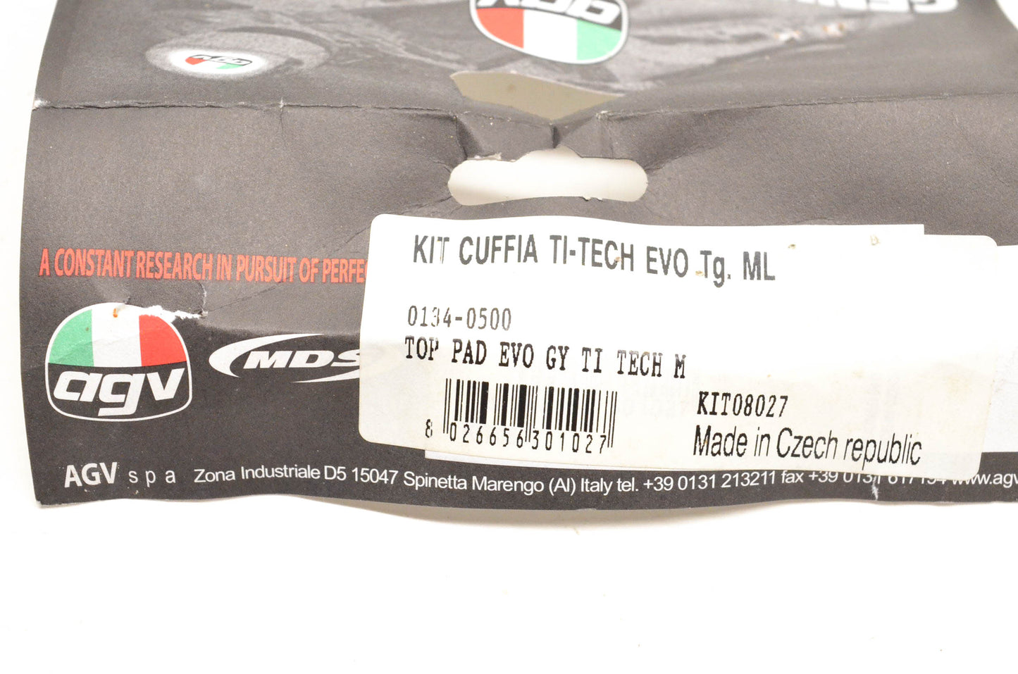 AGV 0134-0500, KIT08027 Helmet Pad NOS