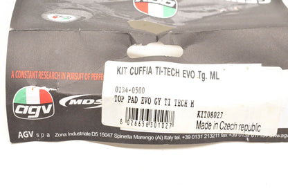 AGV 0134-0500, KIT08027 Helmet Pad NOS