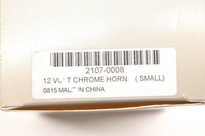 Chris Products 2107-0008 Small 12v Chrome Horn NOS