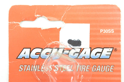 Accu-Gage P30SS Stainless Steel Tire Gauge NOS