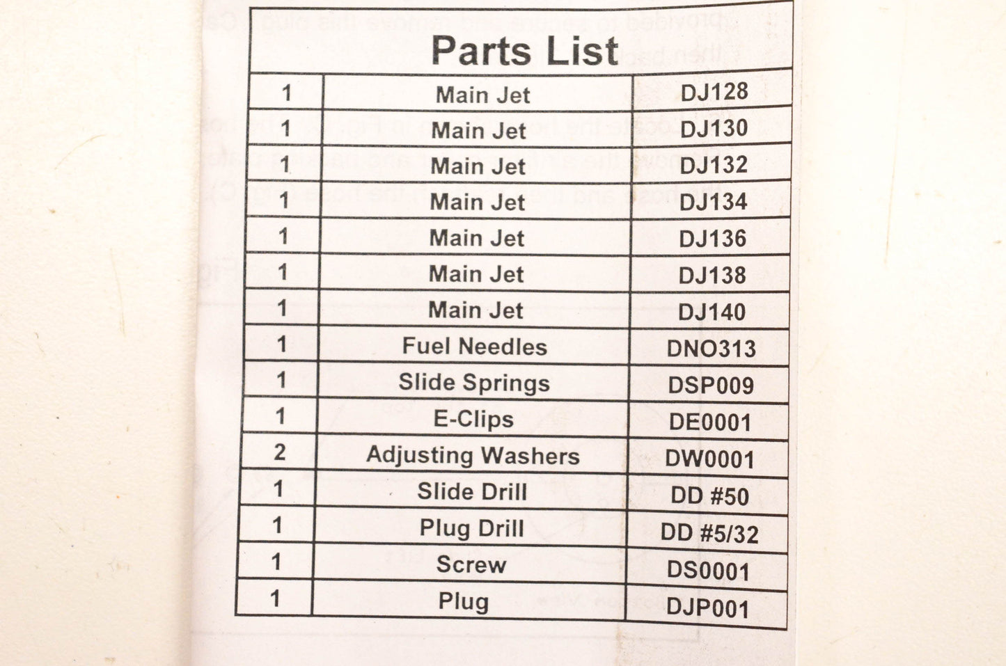 Cobra 92-4168 Jet Kit NOS