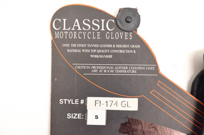 First Classics FI-174-GL Small Black Leather Gloves NOS