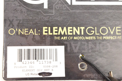 Oneal 0398-208 Small Black Element Gloves NOS