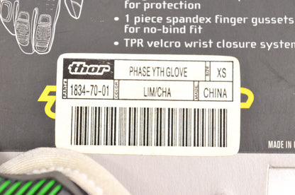 Thor 1834-70-01 Youth Phase Gloves NOS
