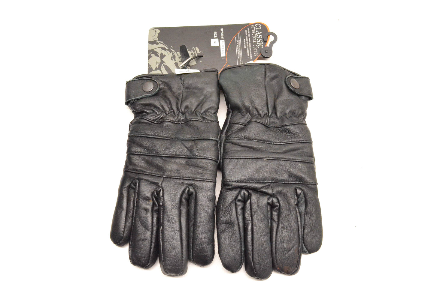 First Classics FI-174-GL Medium Black Leather Gloves NOS