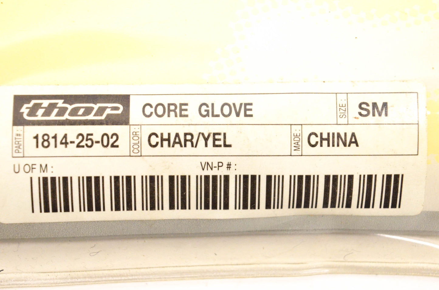 Thor 1814-25-02 Small Yellow Core Gloves NOS