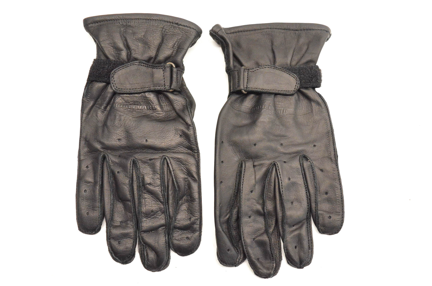 New OEM Suzuki Large Black Leather Boulevard Gloves NOS