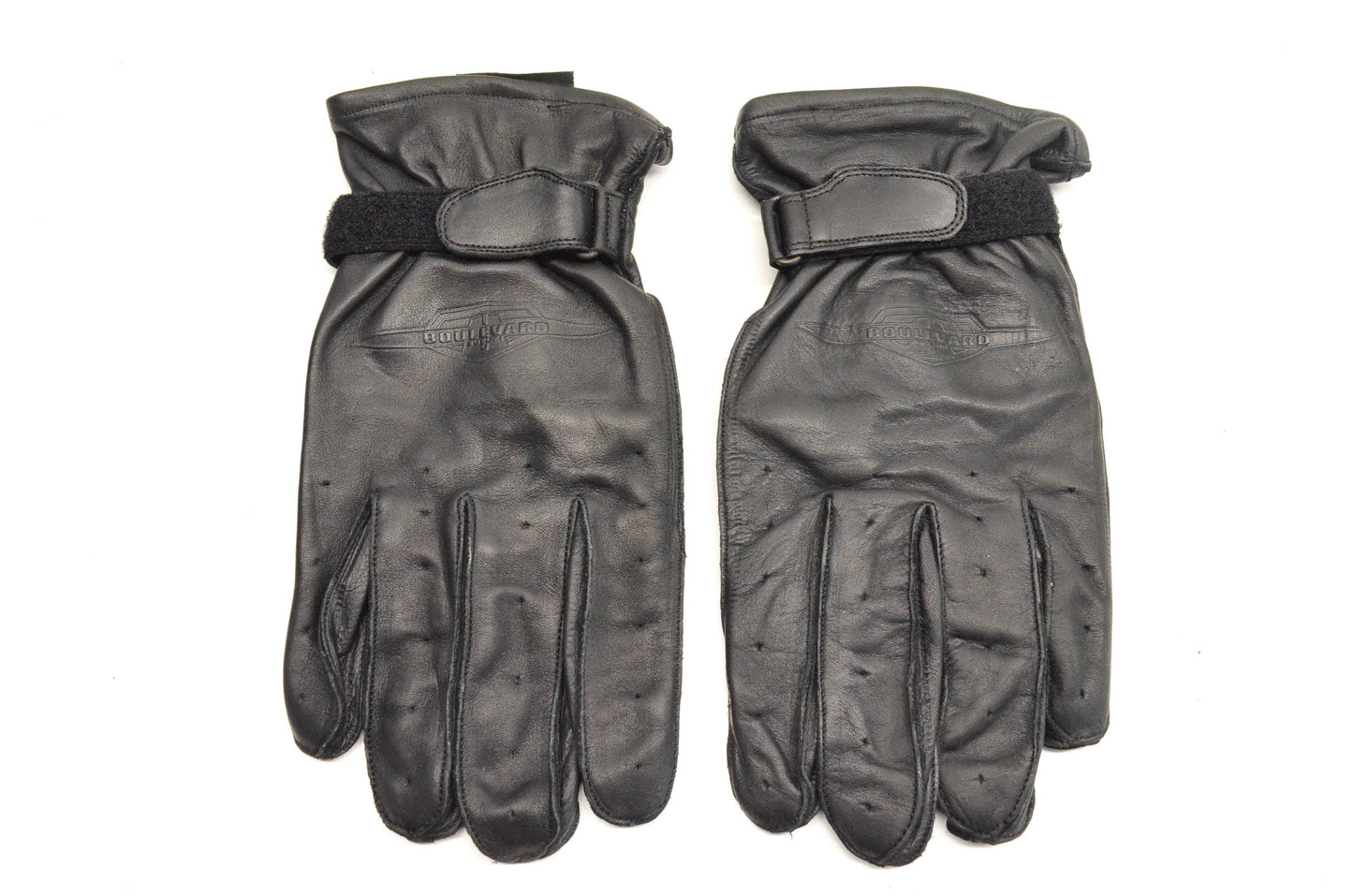 New OEM Suzuki XXLarge Black Leather Boulevard Gloves NOS