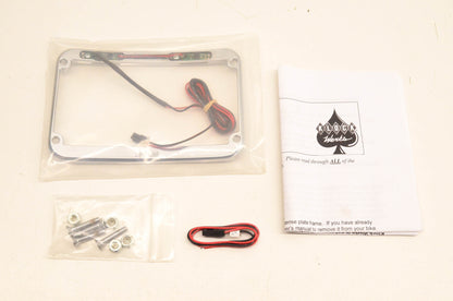 Klock Werks 2030-0246, KW05-01-0085-C Chrome Lighted License Plate Frame Kit NOS