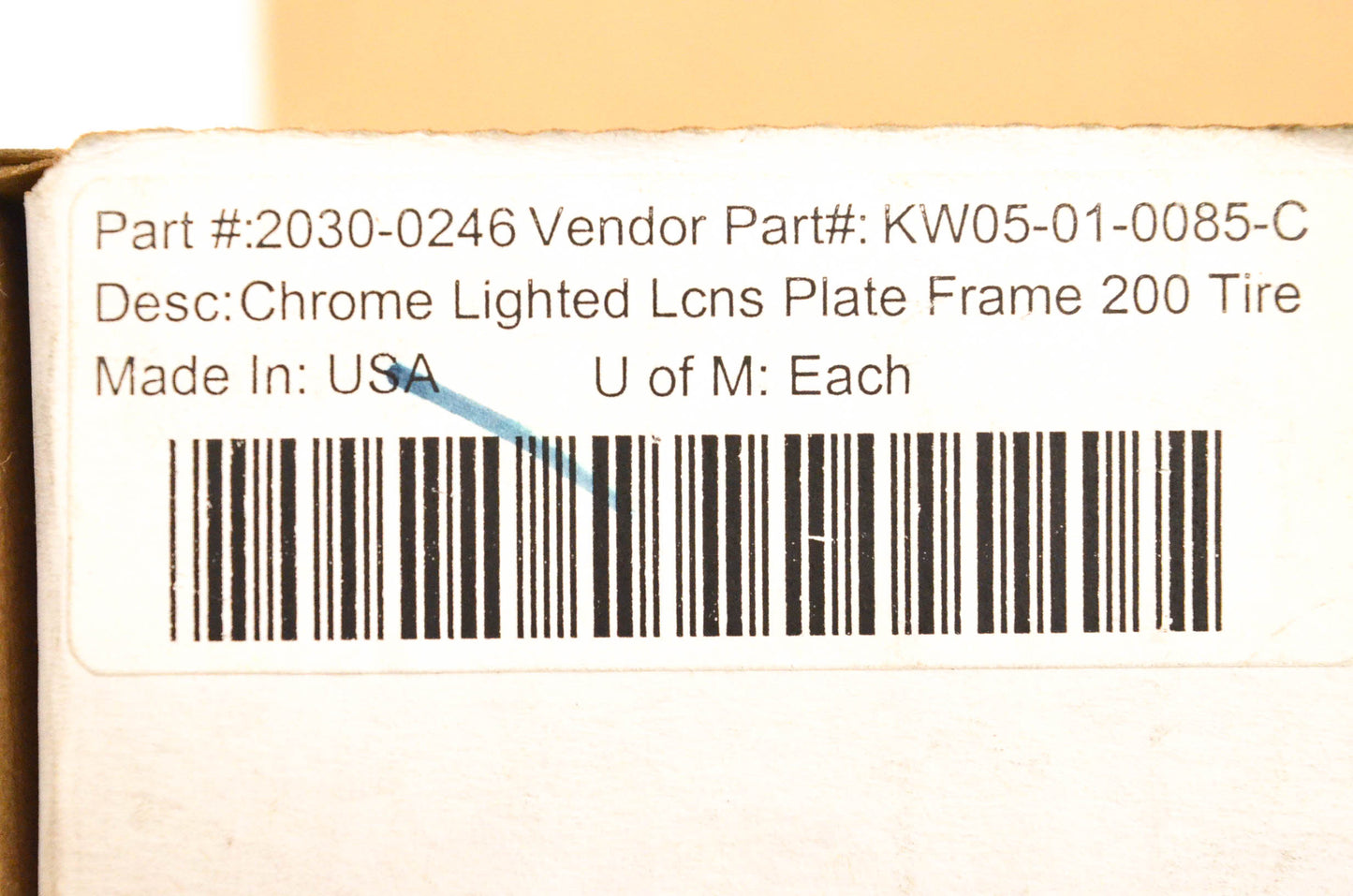 Klock Werks 2030-0246, KW05-01-0085-C Chrome Lighted License Plate Frame Kit NOS